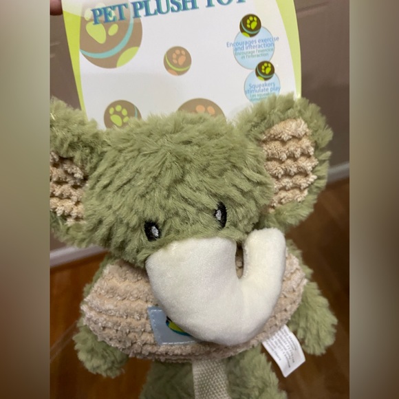 - Brand New Plush Toy Elephant With Squeaker And Clinker Tale 13” - Picture 1 of 7